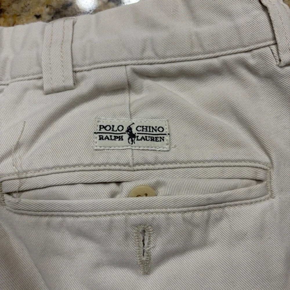 Polo Ralph Lauren Philip Pant Mens 36x34 Beige Cotton Chino Straight Leg Stone